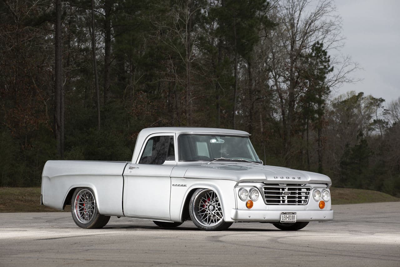 Interior of 1962 Dodge D100 with wheels