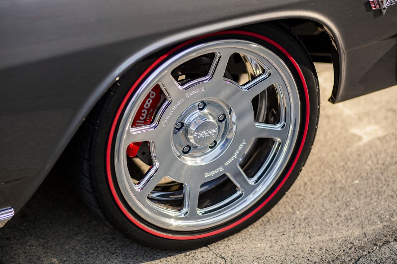 Interior of 1965 Chevrolet Malibu with wheels