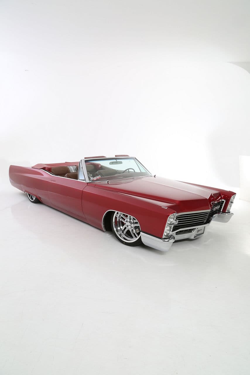 Interior of 1967 Cadillac Coupe DeVille with wheels