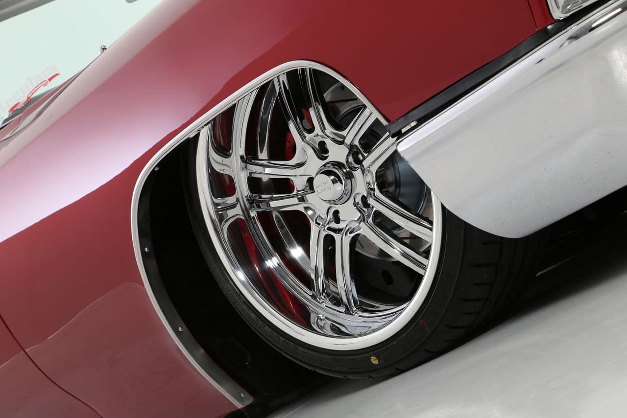 Detail view of 1967 Cadillac Coupe DeVille with wheels