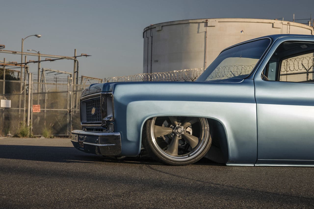 Rear view of 1967 Chevrolet C10 with wheels
