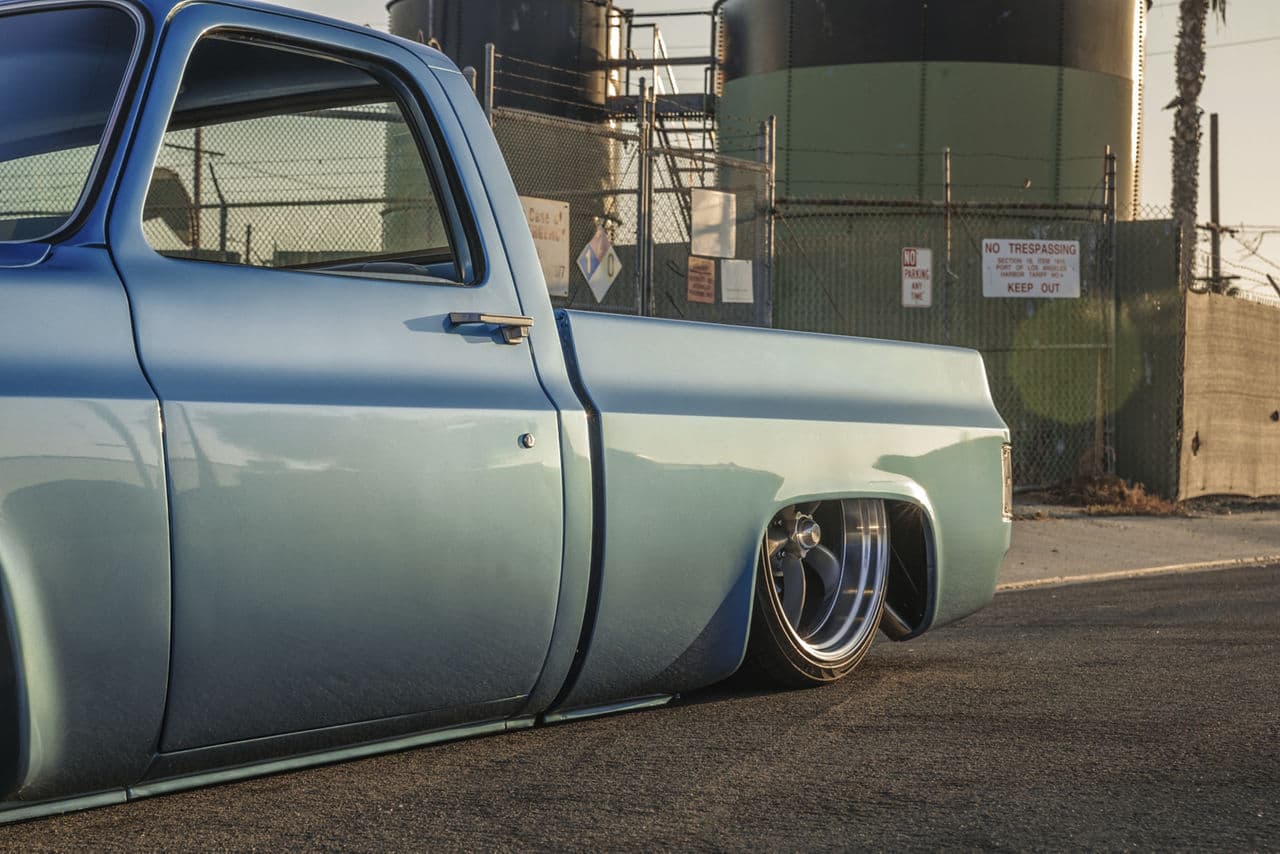 Detail view of 1967 Chevrolet C10 with wheels