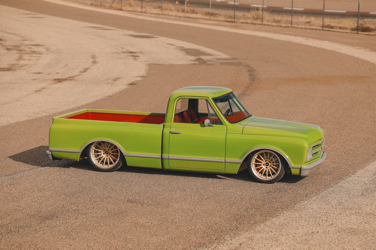 Front view of 1967 Chevrolet C10 with wheels