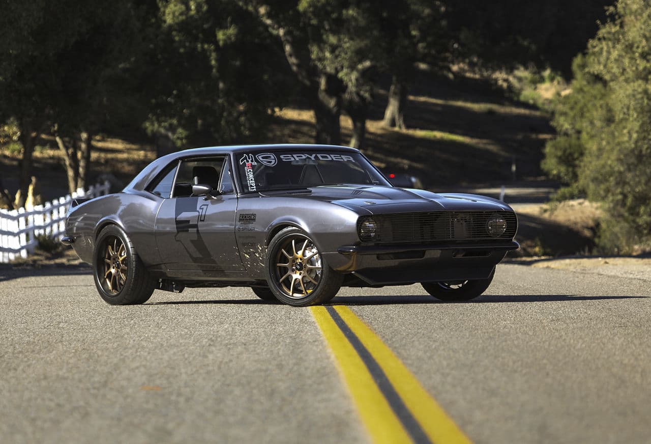 Side profile of 1967 Chevrolet Camaro with wheels