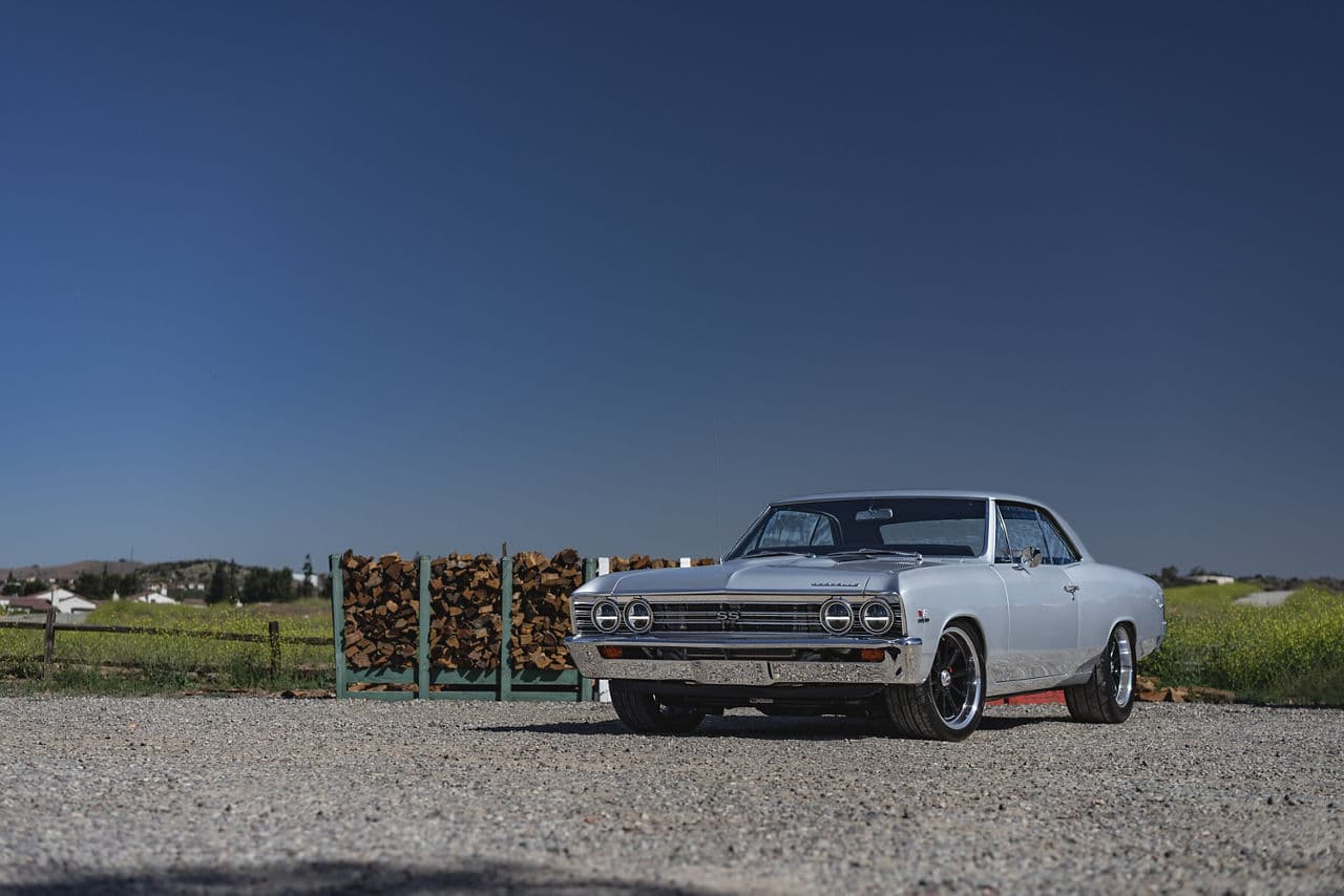 Front view of 1967 Chevrolet Chevelle with wheels