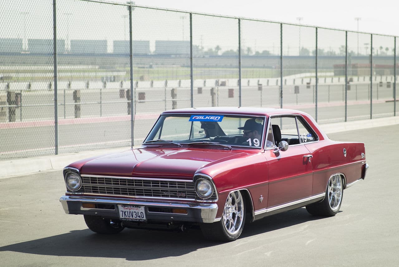 Side profile of 1967 Chevrolet Nova with wheels