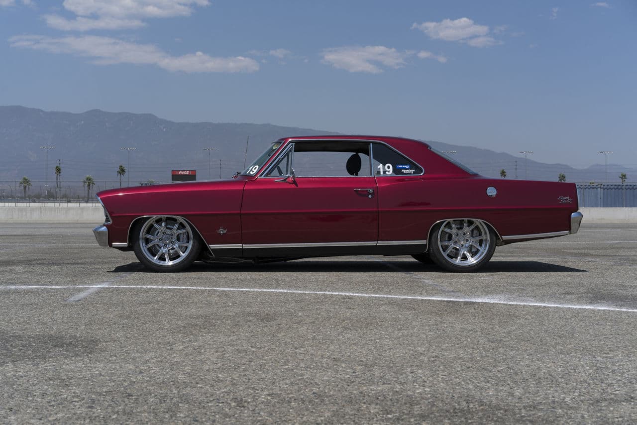 Rear view of 1967 Chevrolet Nova with wheels
