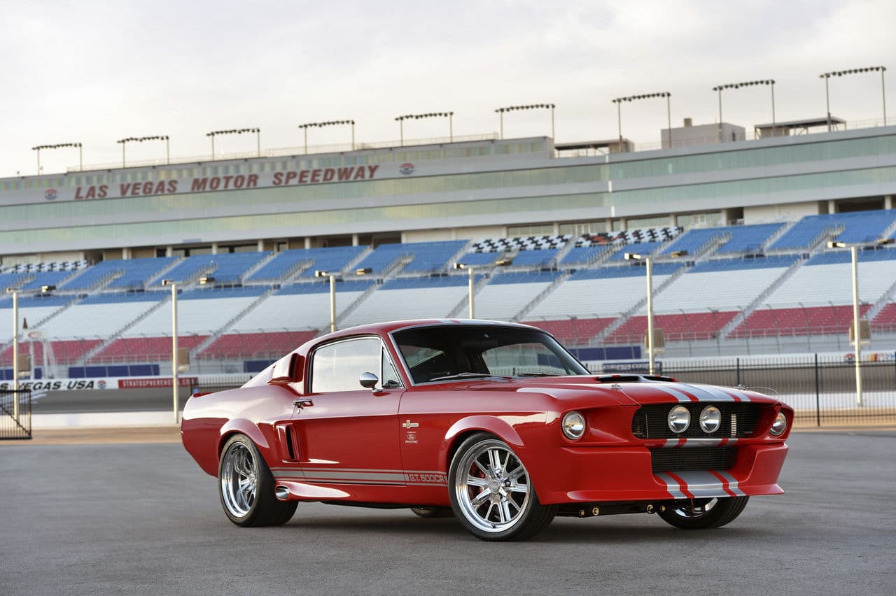 Detail view of 1967 Ford Mustang GT500 with wheels