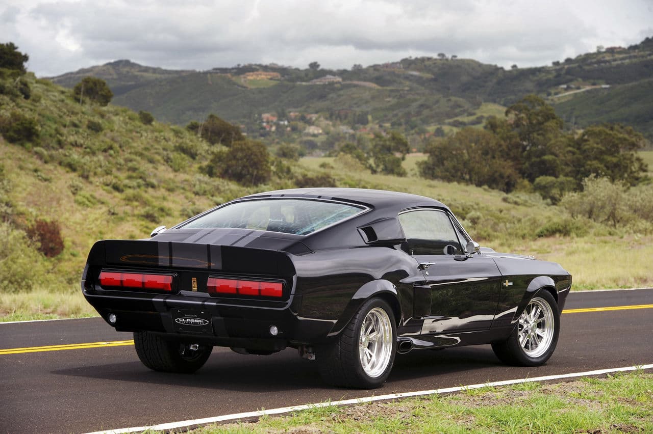 Detail view of 1967 Ford Mustang GT500 with wheels