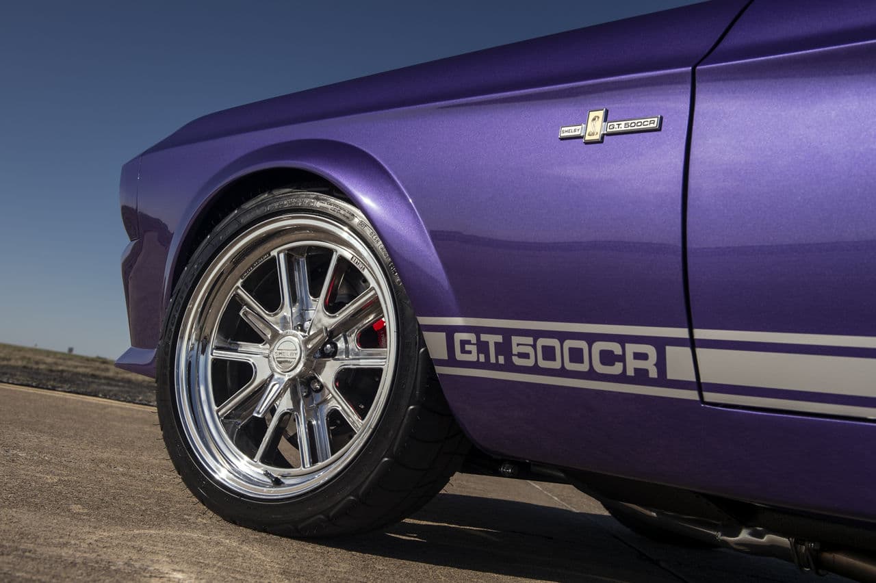 Side profile of 1967 Ford Mustang GT500 with wheels