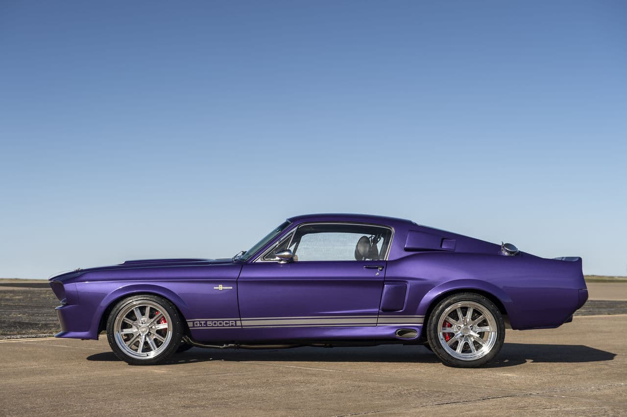 Rear view of 1967 Ford Mustang GT500 with wheels