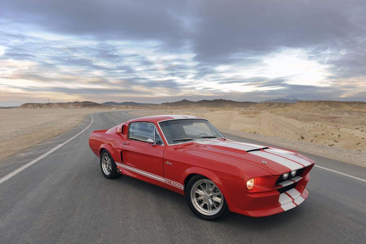 Front view of 1967 Ford Mustang GT500 with wheels