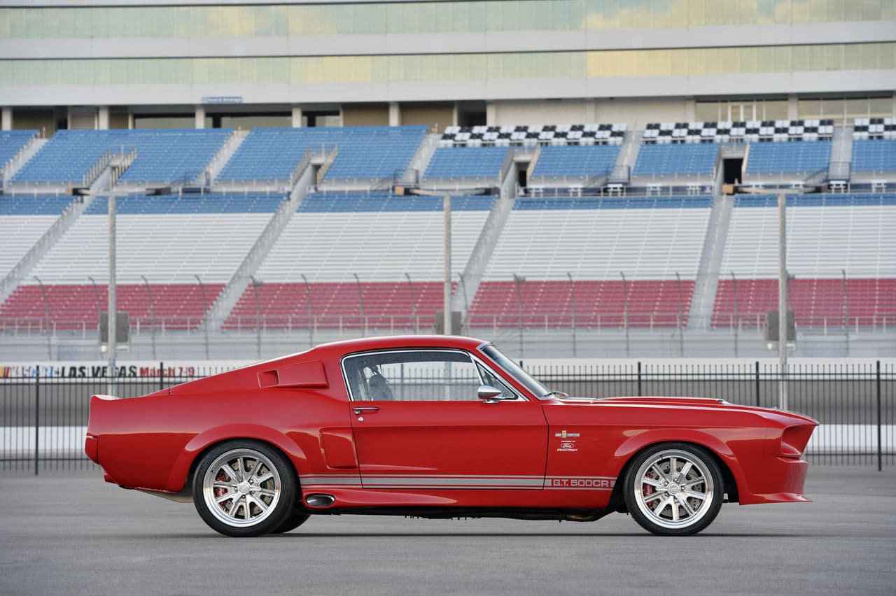 Rear view of 1967 Ford Mustang GT500 with wheels