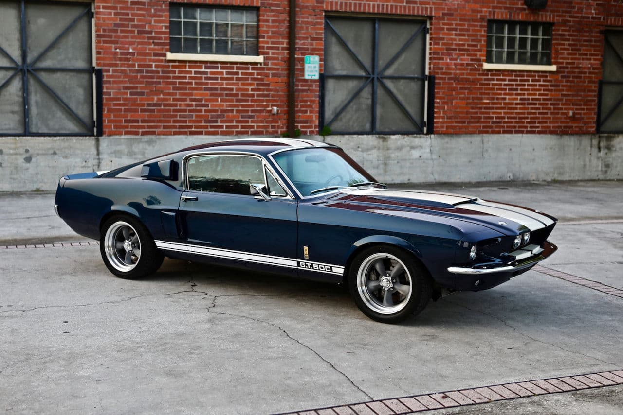 Front view of 1967 Ford Mustang Shelby GT500 with wheels