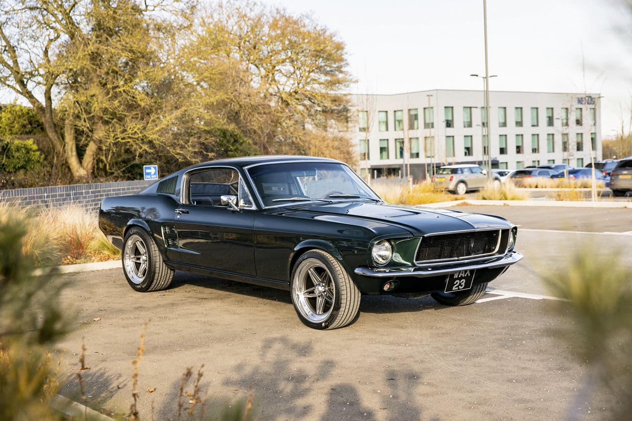 Front view of 1967 Ford Mustang with wheels