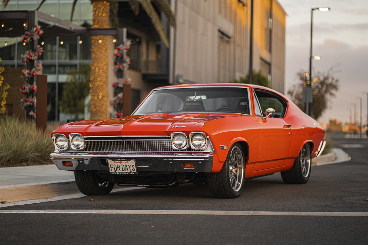Front view of 1968 Chevrolet Chevelle with wheels