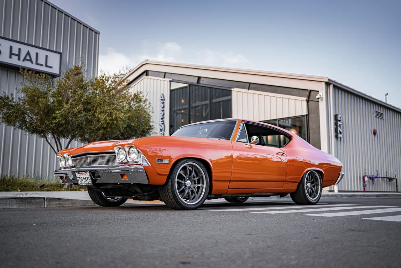 Detail view of 1968 Chevrolet Chevelle with wheels
