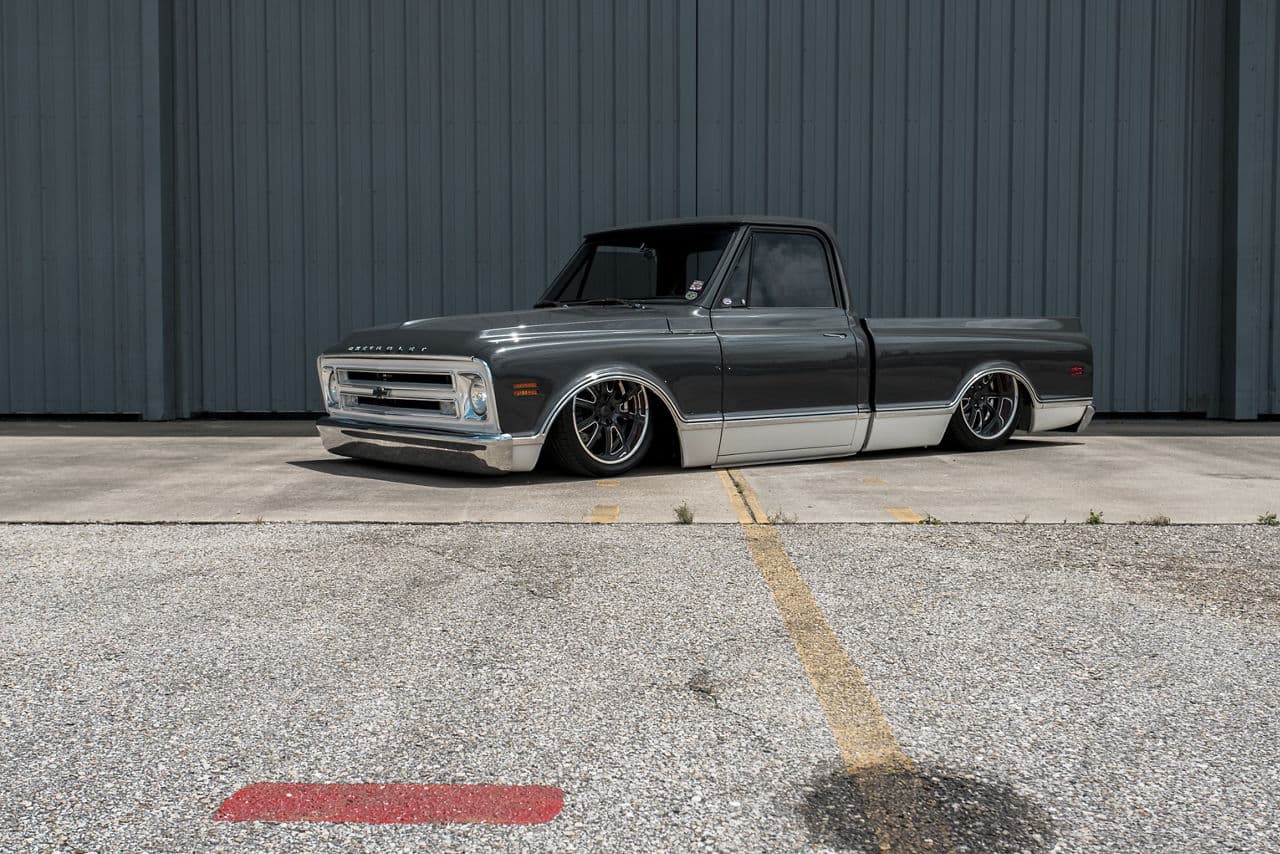 Front view of 1969 Chevrolet C10 with wheels