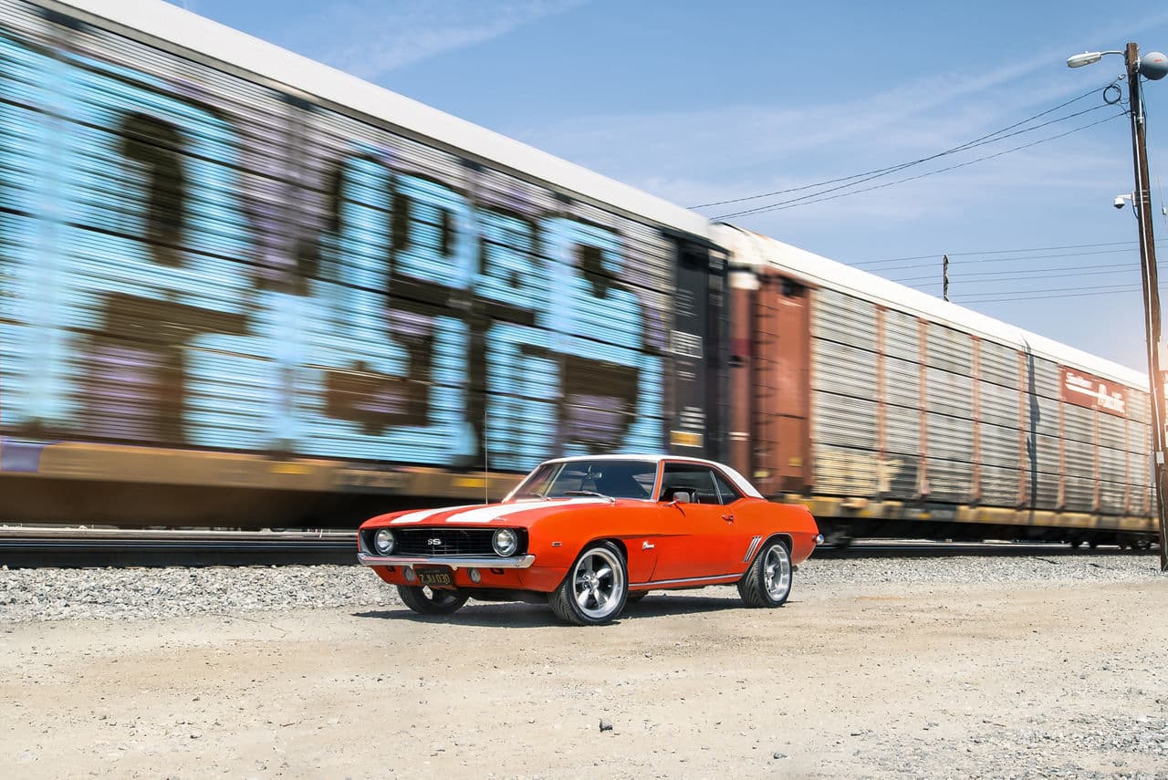 Front view of 1969 Chevrolet Camaro with wheels