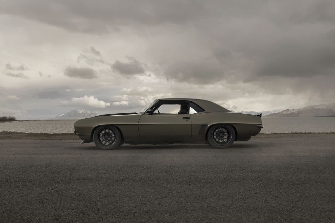 Rear view of 1969 Chevrolet Camaro with wheels