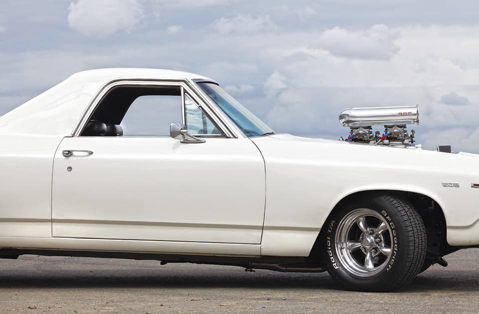 Rear view of 1969 Chevrolet El Camino with wheels