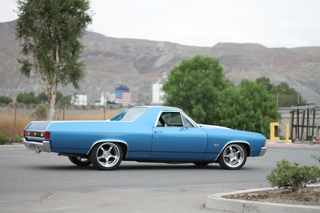 Side profile of 1969 Chevrolet El Camino with wheels