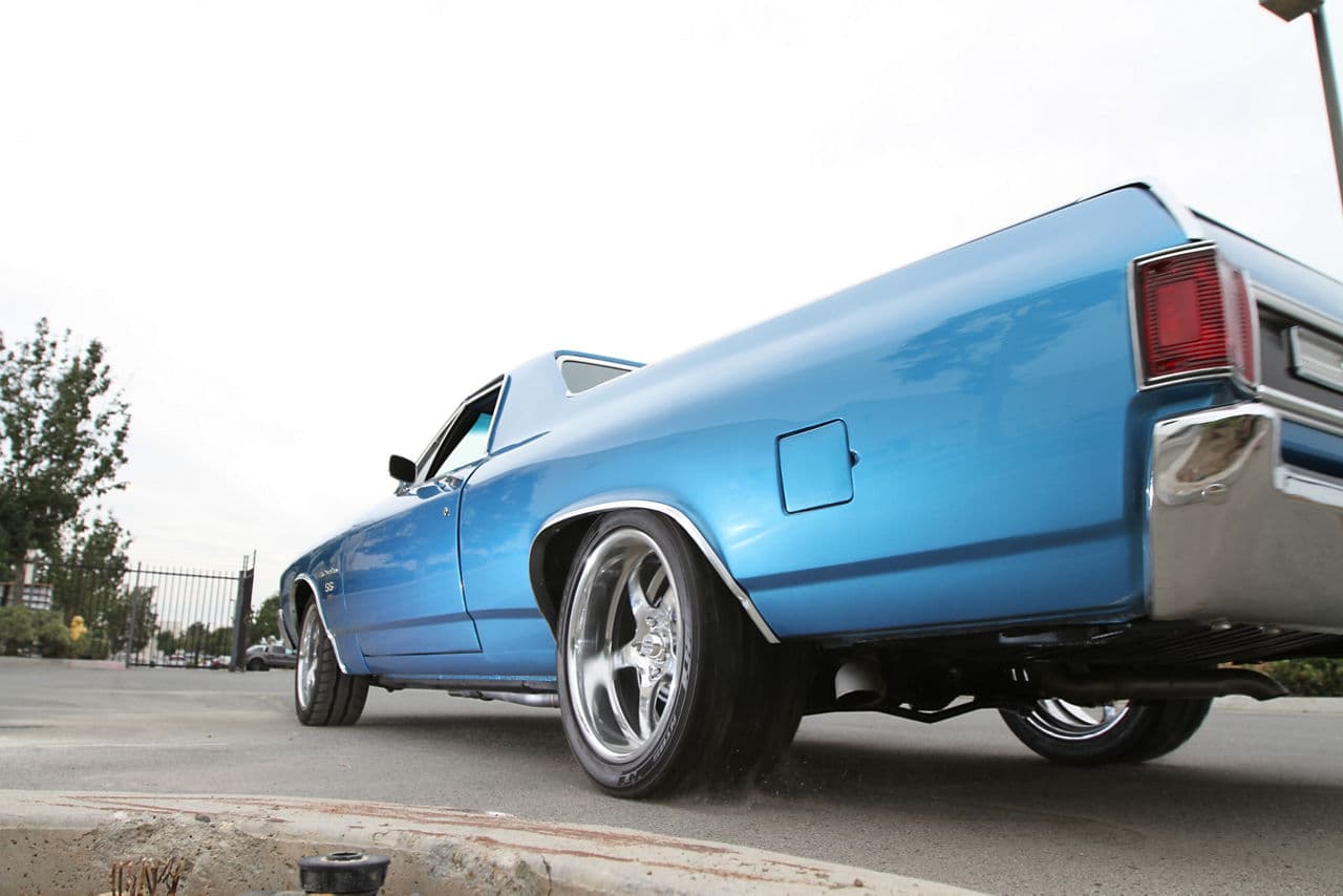Rear view of 1969 Chevrolet El Camino with wheels