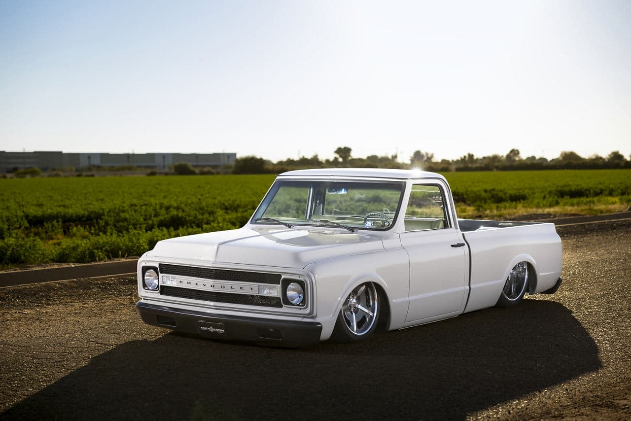 Front view of 1970 Chevrolet C10 with wheels