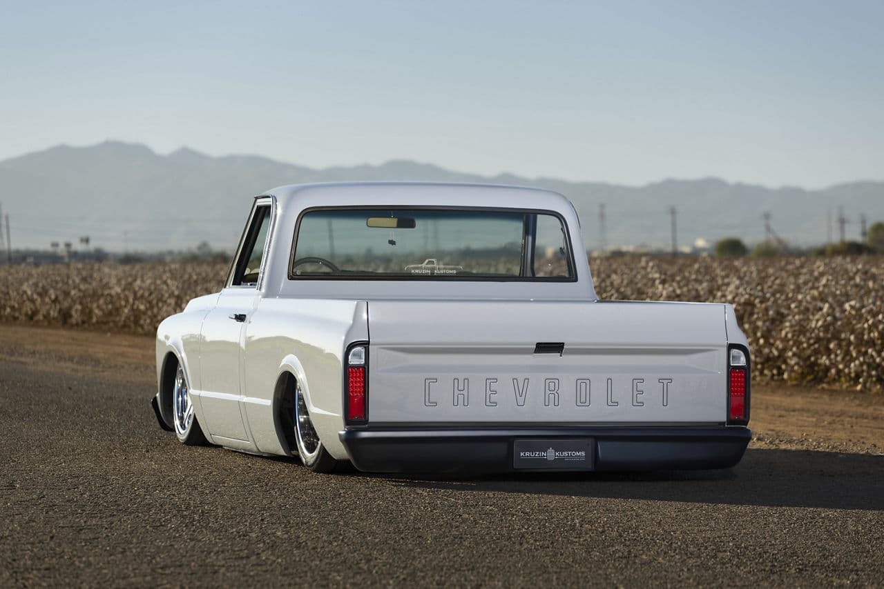 Detail view of 1970 Chevrolet C10 with wheels