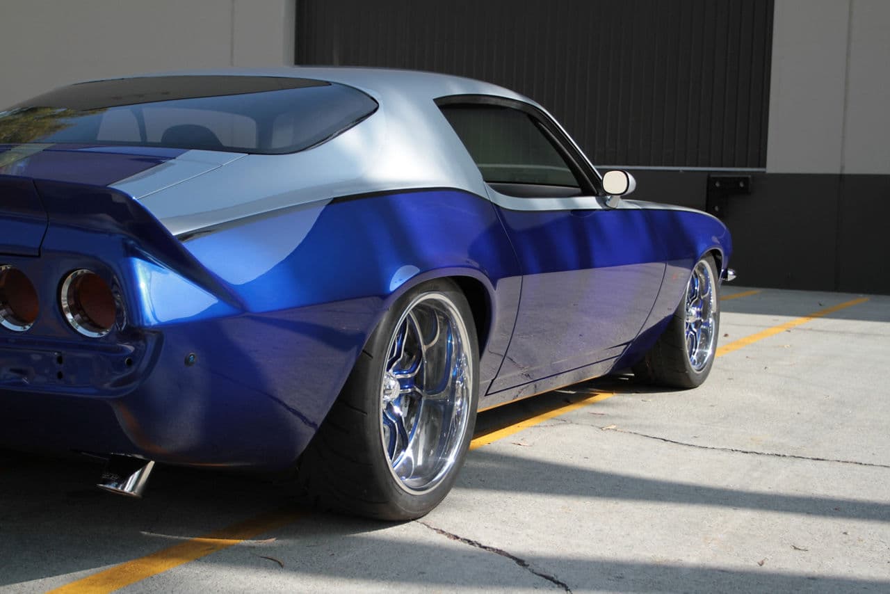 Detail view of 1970 Chevrolet Camaro with wheels