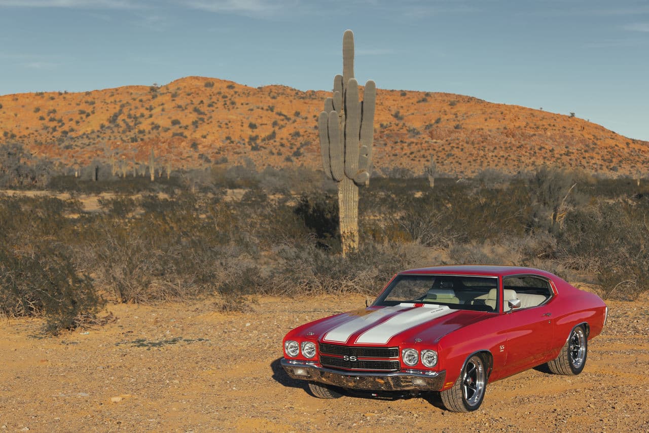 Interior of 1970 Chevrolet Chevelle with wheels
