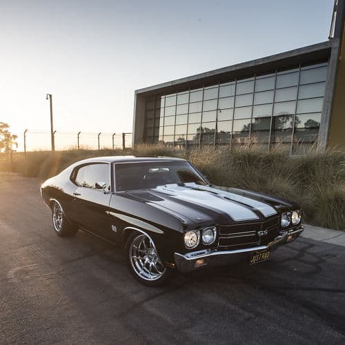 Interior of 1970 Chevrolet Chevelle with wheels