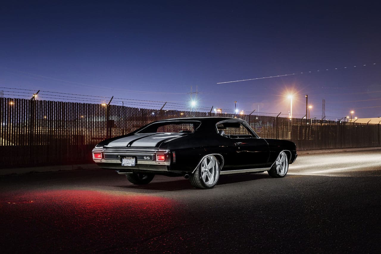 Interior of 1970 Chevrolet Chevelle with wheels