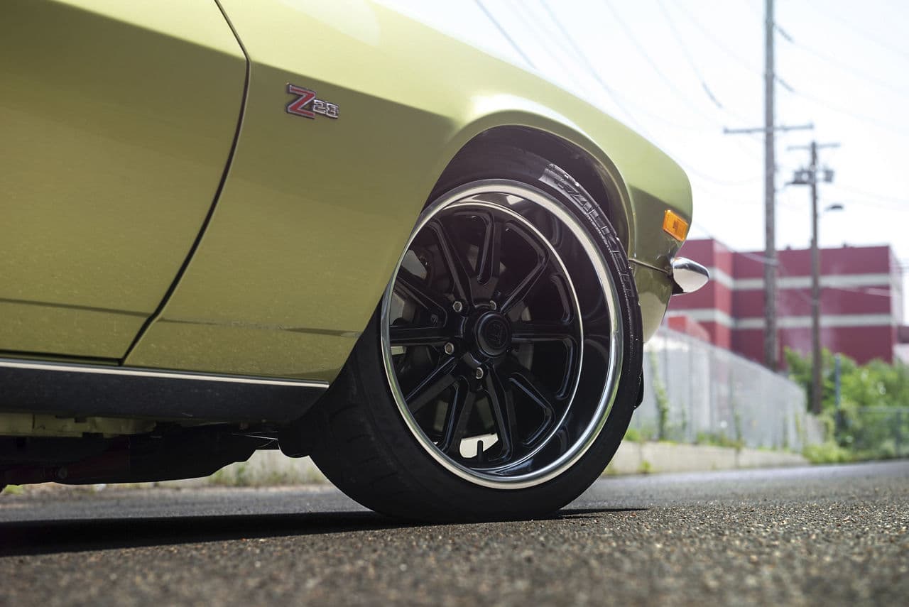 Rear view of 1971 Chevrolet Camaro with wheels