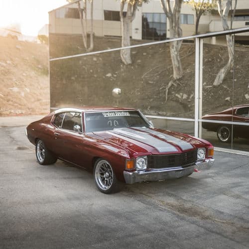 Rear view of 1972 Chevrolet Chevelle with wheels