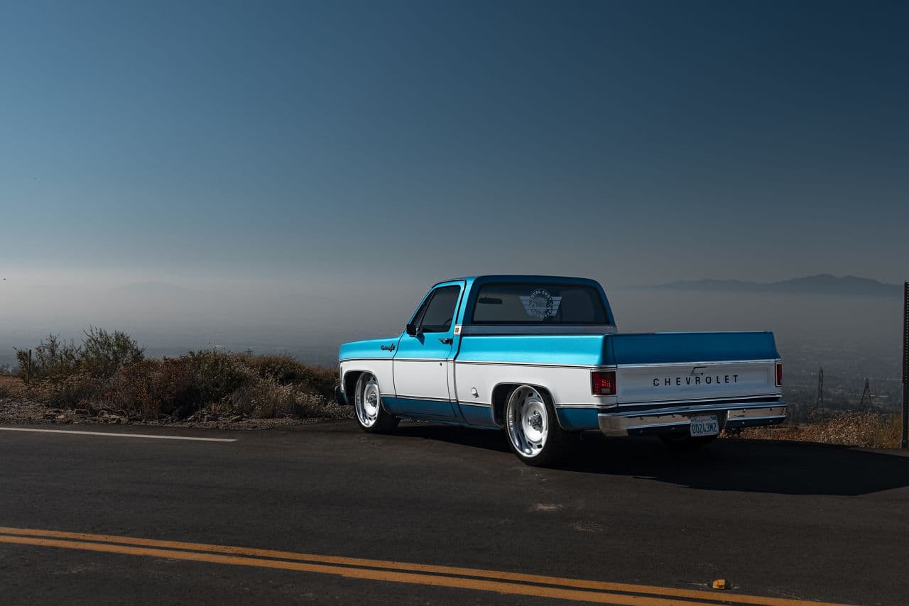 Interior of 1978 Chevrolet C10 Cheyenne with wheels