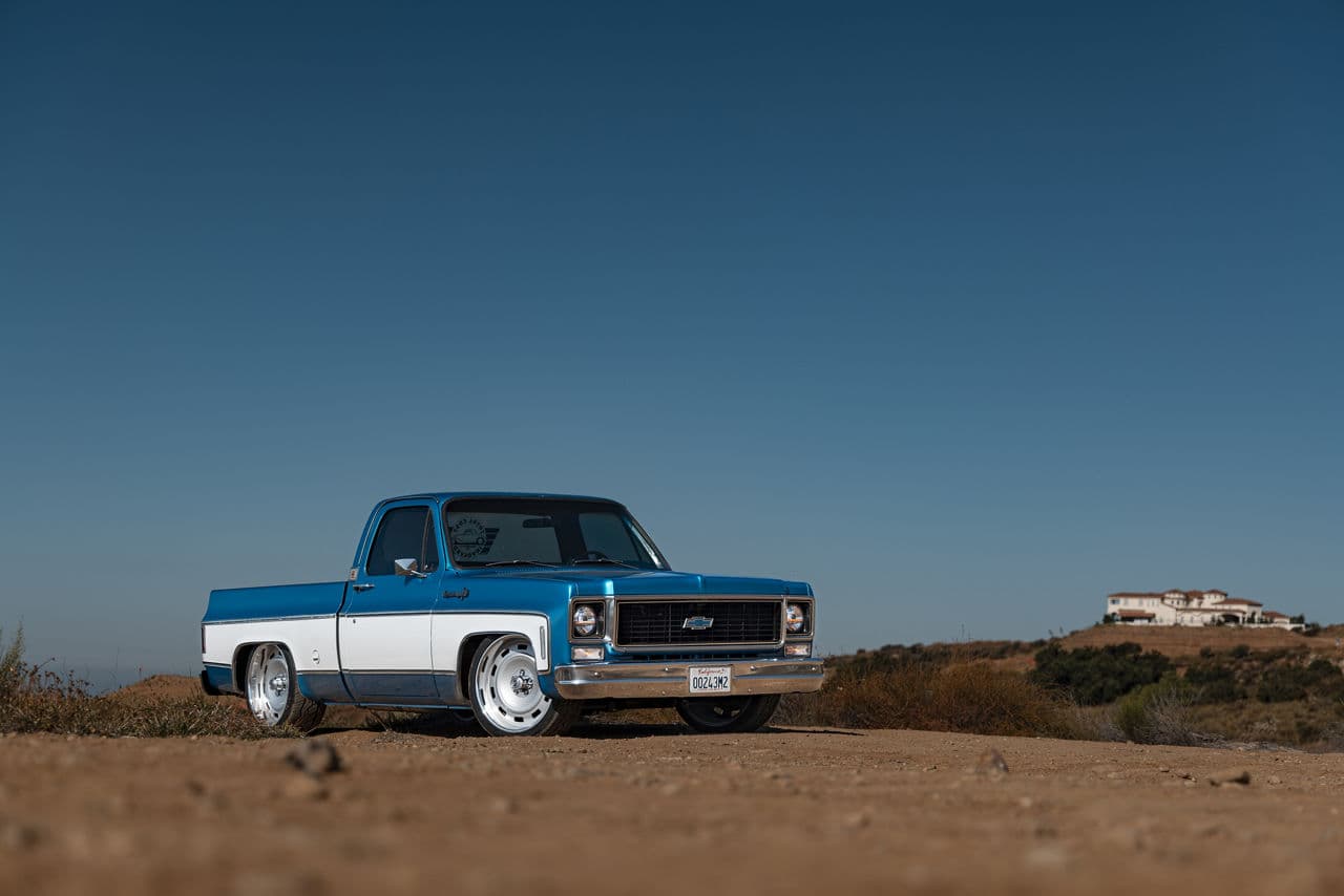 Detail view of 1978 Chevrolet C10 Cheyenne with wheels