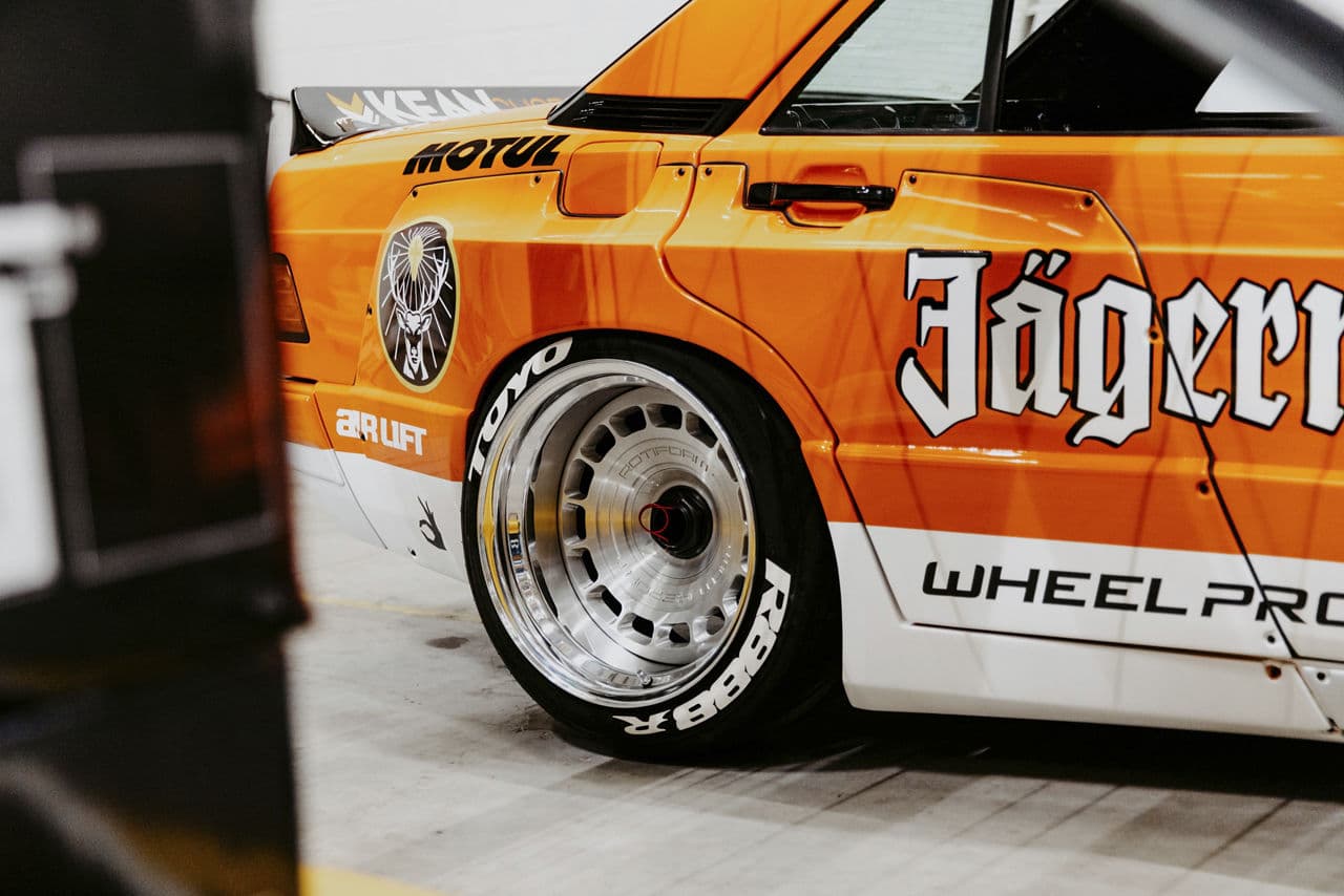Rear view of 1990 Mercedes-Benz 300e with wheels