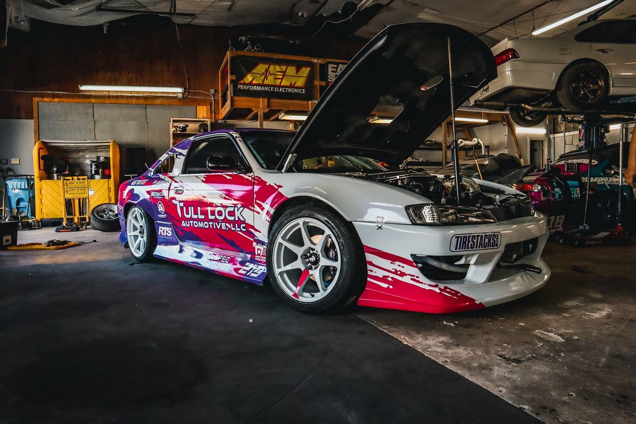 Rear view of 1995 Nissan 200SX with wheels