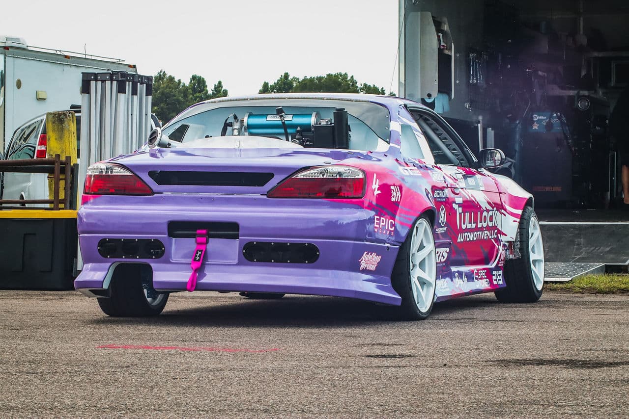 Interior of 1995 Nissan 200SX with wheels
