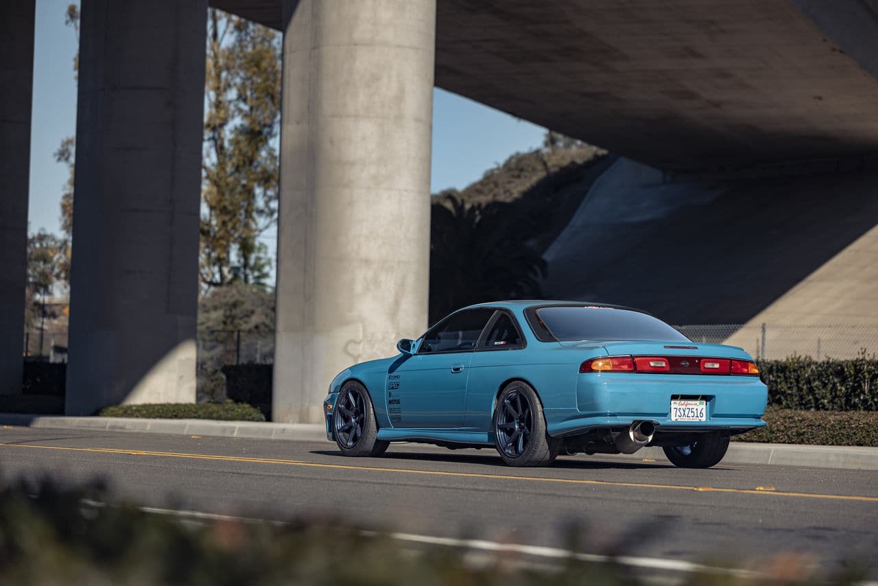 Rear view of 1995 Nissan 240SX with wheels