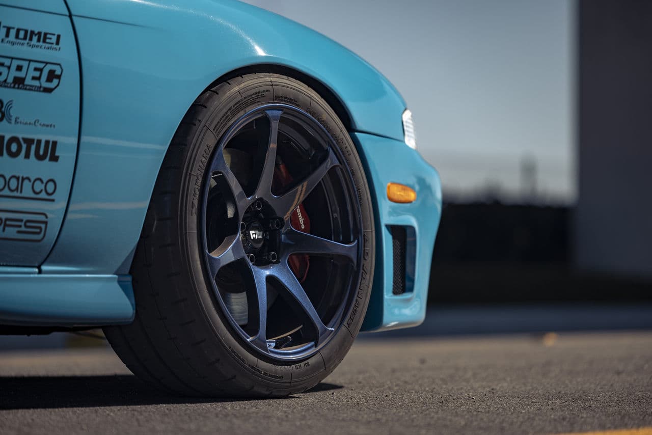 Detail view of 1995 Nissan 240SX with wheels