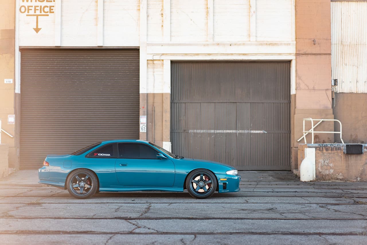 Interior of 1995 Nissan 240SX with wheels