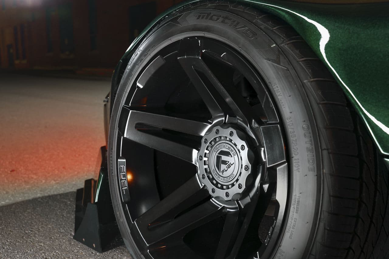 Detail view of 1996 Chevrolet Corvette with wheels