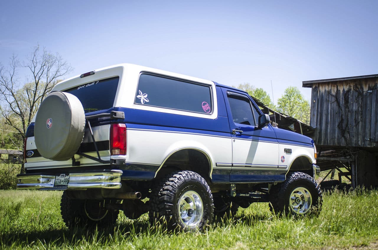 Interior of 1996 Ford Bronco with truck suv wheels