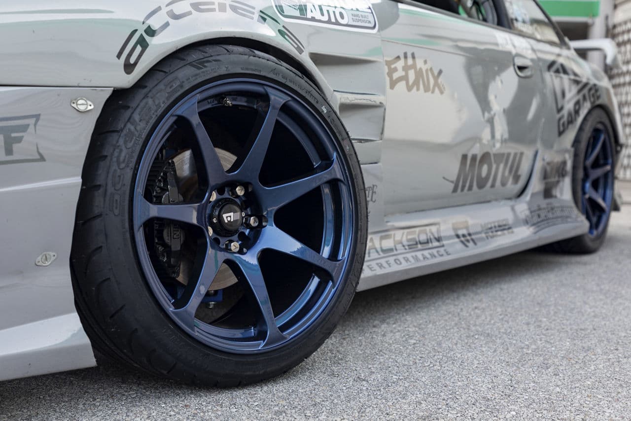 Detail view of 1996 Nissan 240SX with wheels