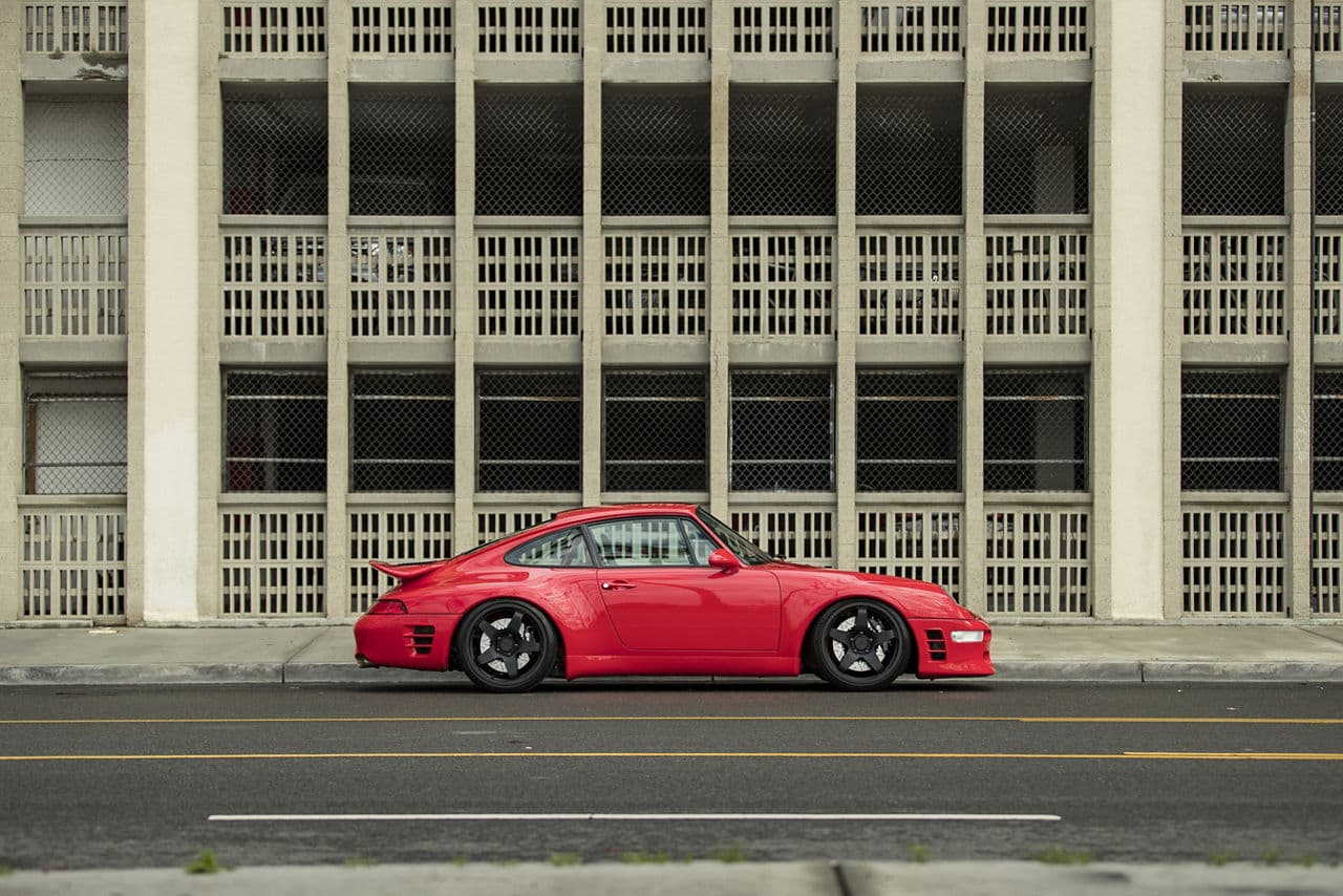 Interior of 1997 Porsche 993 with wheels