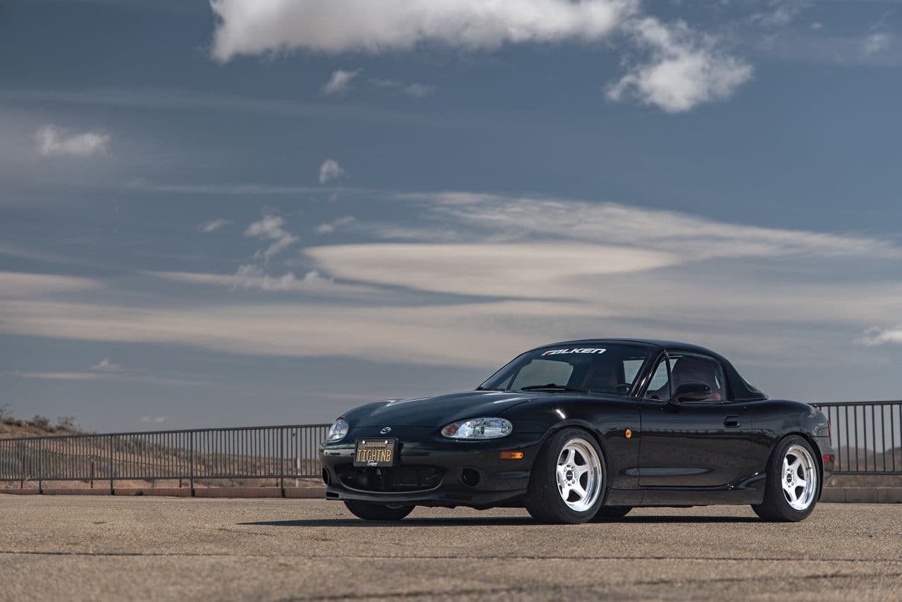 Detail view of 1998 Mazda Miata with wheels