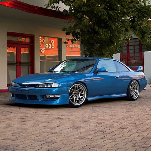 Interior of 1998 Nissan 240SX with tuner wheels
