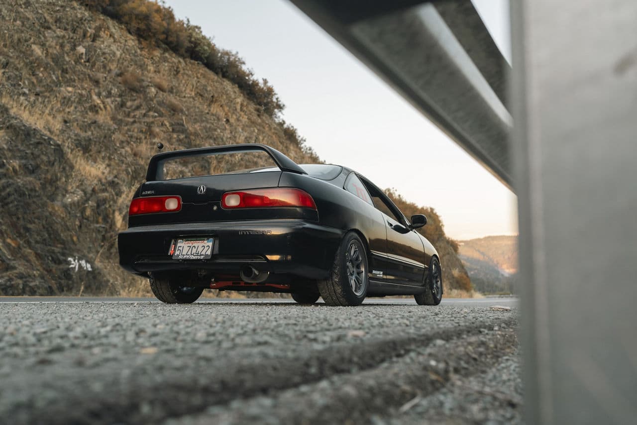 Rear view of 2000 Acura Integra with wheels
